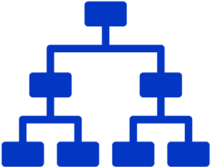 icon of a simple hierarchy tree