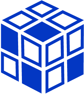 icon of stacked cubes with mixed colored sides