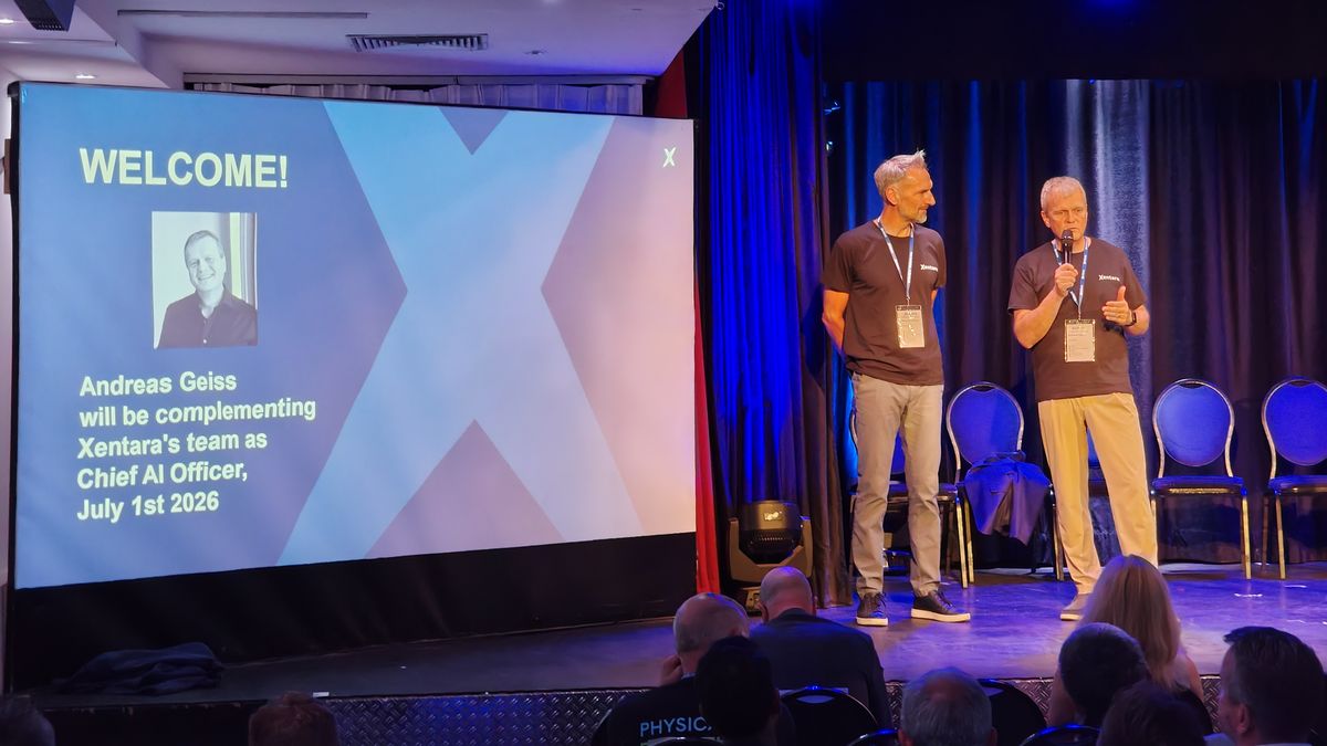 Michael Schwarz and andreas Geiss on stage at Xentara Connection Day 2026